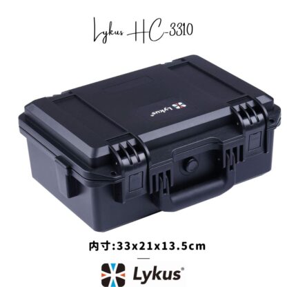 Lykus HC-3310 防水防塵 プロテクターケース 格子状カットスポンジ内蔵 内寸:33x21x13.5cm ピストル ドローン ミラーレスカメラ アクションカメラ スマホ タブレット アイフォン インカム 適用 耐衝撃 密閉性 SGS認証 IP67級