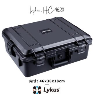 Lykus HC-4620 防水防塵 プロテクターケース 格子状カットスポンジ内蔵 内寸:46x36x18cm ミラーレス カメラ プロジェクター パソコン ピストル ドローン レンズ タブレット インカム 適用 耐衝撃 密閉性 SGS認証 IP67級