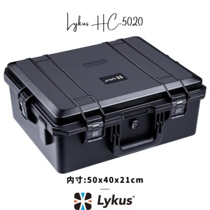 Lykus HC-5020 防水防塵 プロテクターケース 格子状カットスポンジ内蔵 内寸:50x40x21cm ミラーレス カメラ プロジェクター ノートパソコン ピストル ドローン レンズ タブレット インカム 適用 耐衝撃 密閉性 SGS認証 IP67級