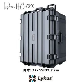 Lykus HC-7240 車輪付き 防水防塵 プロテクターケース キャリーオンケース キャスター付 格子状カットスポンジ内蔵 内寸: 72x55x39.7 cm カメラ プロジェクター ドローン インカム レンズ適用 耐衝撃 密閉性 SGS認証 IP67級
