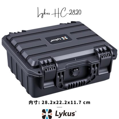 Lykus HC-2820 防水防塵 プロテクターケース 格子状カットスポンジ内蔵 内寸:28.2x22.2x11.7cm ミラーレス カメラ プロジェクター パソコン ピストル ドローン レンズ タブレット インカム 適用 耐衝撃 密閉性 SGS認証 IP67級