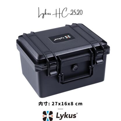 Lykus HC-2520 防水防塵 プロテクターケース 格子状カットスポンジ内蔵 内寸:25x19x15.5cm ピストル ドローン ミラーレスカメラ アクションカメラ スマホ タブレット アイフォン インカム 適用 耐衝撃 密閉性 SGS認証 IP67級