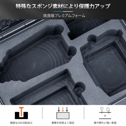 Lykus ライカス DJI Air 3S / DJI Air 3 コンボ ハードケース DJI エアー3エス DCP-MA310-S SGS認証 IP67級防水 防塵仕様 耐衝撃 密閉性 ドローン バッテリー 充電器 運搬 収納 保管 DJI RC 2/ DJI RC-N3/ DJI RC-N2 送信機 対応 - 画像 (5)