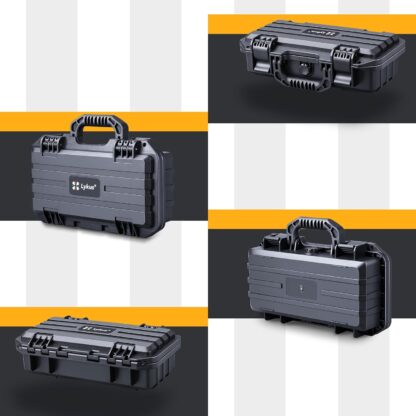 Lykus HC-4020 防水防塵 プロテクターケース 格子状カットスポンジ内蔵 内寸:40.5x33.4x17.8 cm ミラーレス カメラ プロジェクター パソコン ピストル ドローン レンズ タブレット インカム 適用 耐衝撃 密閉性 SGS認証 IP67級 - 画像 (5)
