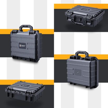 Lykus HC-2810 防水防塵 プロテクターケース 格子状カットスポンジ内蔵 内寸:28.4x22.4x10.1cm ミラーレス カメラ プロジェクター パソコン ピストル ドローン レンズ タブレット インカム 適用 耐衝撃 密閉性 SGS認証 IP67級 - 画像 (6)