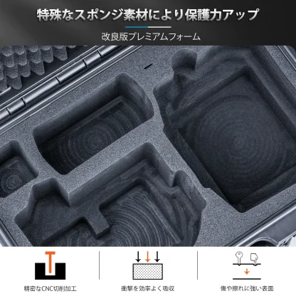Lykus ライカス DJI Flip コンボ ハードケース DJI フィリップ DCP-FP110 SGS認証 IP67級防水 防塵仕様 耐衝撃 密閉性 ドローン バッテリー 充電器 アクセサリー 運搬 収納 保管 台風 防災 地震 DJI RC 2 / DJI RC-N3 送信機 両対応 - 画像 (4)