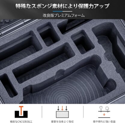 Lykus ライカス DJI Mavic 4 Pro コンボ ハードケース DJI マビック 4 DCP-M400 SGS認証 IP67級防水 防塵仕様 耐衝撃 密閉性 ドローン バッテリー 充電器 アクセサリー 運搬 収納 保管 DJI RC 2 / DJI RC Pro 2 送信機 両対応 - 画像 (5)