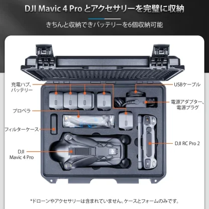 DJI Mavic 4 Pro 512GB クリエイターコンボ(DJI RC Pro 2付属) +プラス+ Lykus DCP-M400 Mavic 4 Pro 専用ケース - 画像 (9)