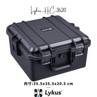 Lykus HC-3620 防水防塵 プロテクターケース 格子状カットスポンジ内蔵 内寸:35.5x35.5x20.5 cm ミラーレス カメラ プロジェクター パソコン ピストル ドローン レンズ タブレット インカム 適用 耐衝撃 密閉性 SGS認証 IP67級